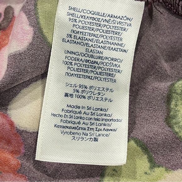 Chaps Sleeveless Floral fake Wrap knee length formal Dress size large - Picture 9 of 11